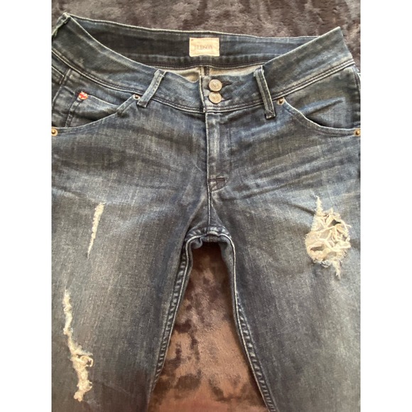 Hudson Mid-Rise Distressed Skinny Jeans - Size 27 * WJ03 - Picture 9 of 11